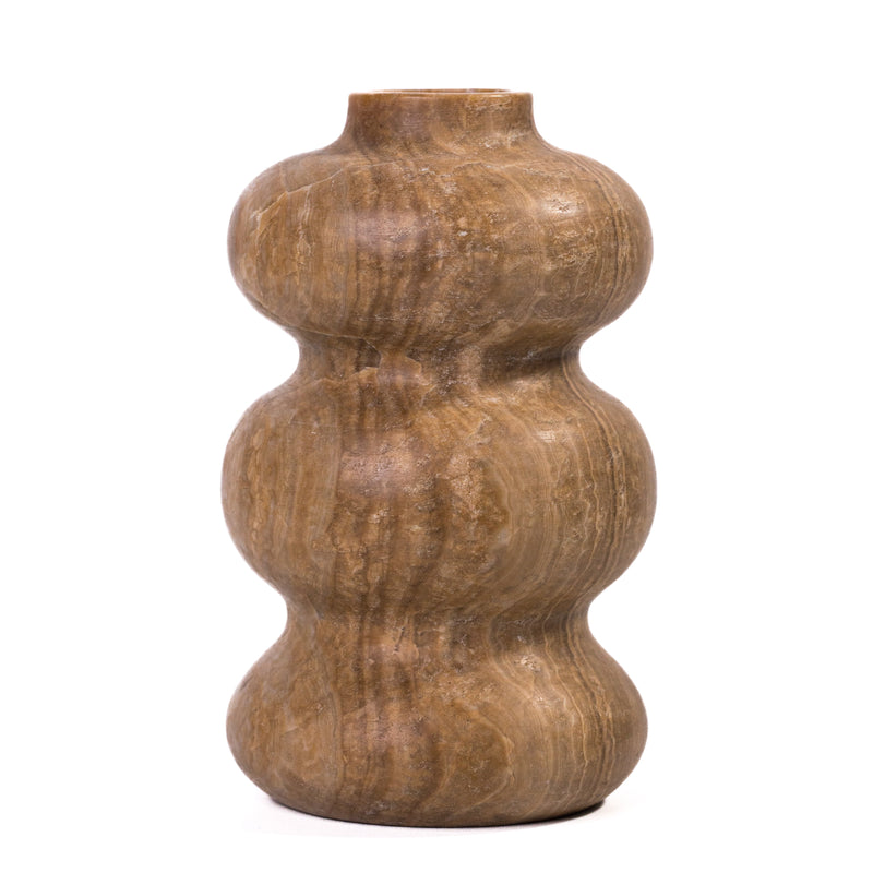 Marble Dark Onyx Swell Decorative Vase