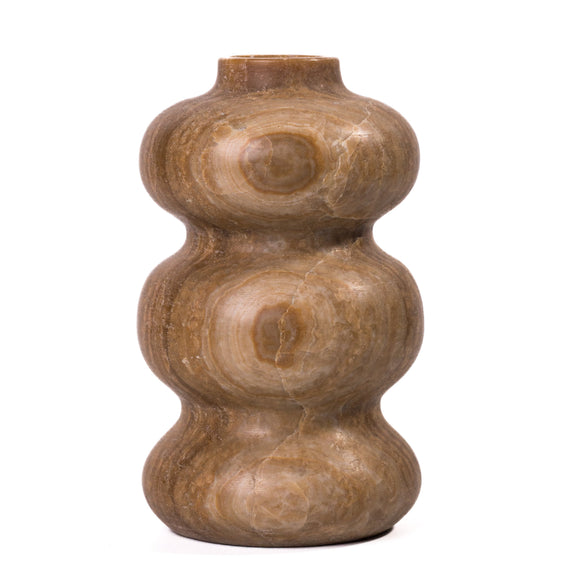 Marble Dark Onyx Swell Decorative Vase