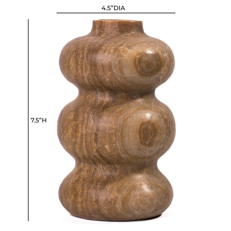 Marble Dark Onyx Swell Decorative Vase