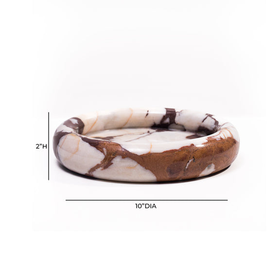 Marble Round Edged Catch-All - Breccia