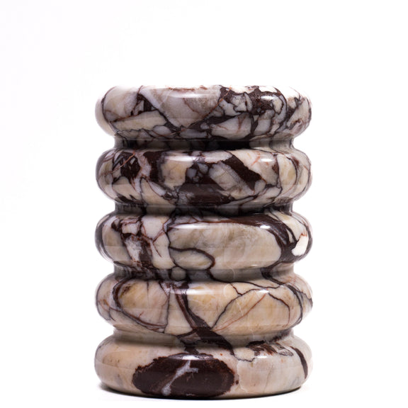 Marble Layered Decorative Vase - Breccia