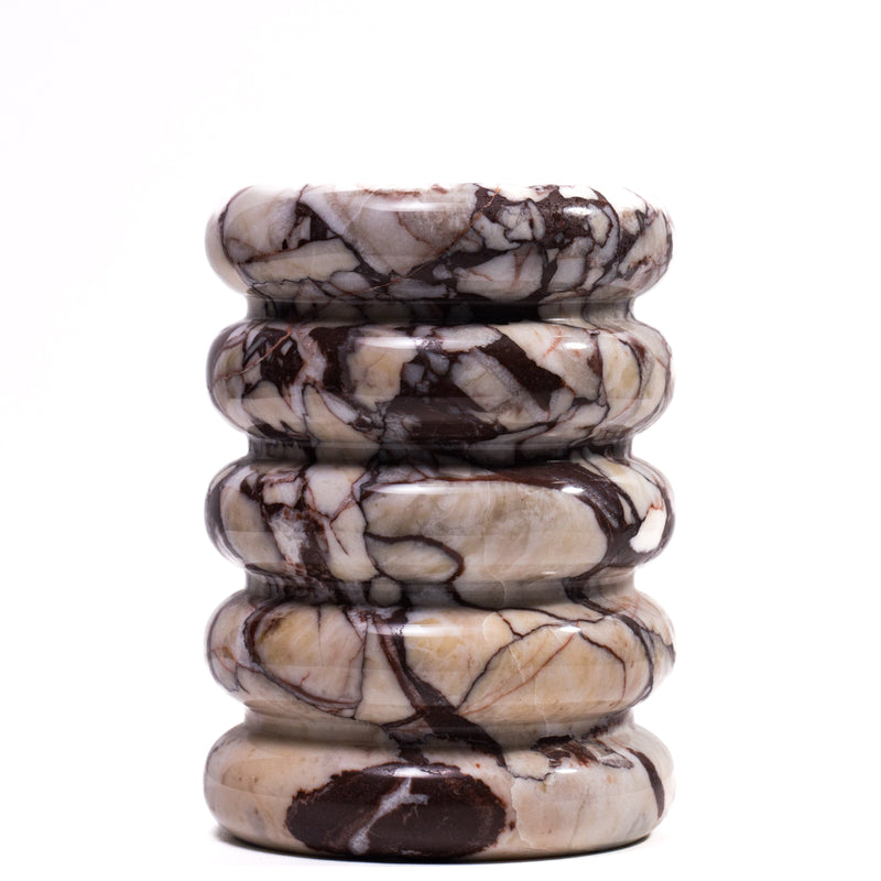 Marble Layered Decorative Vase - Breccia