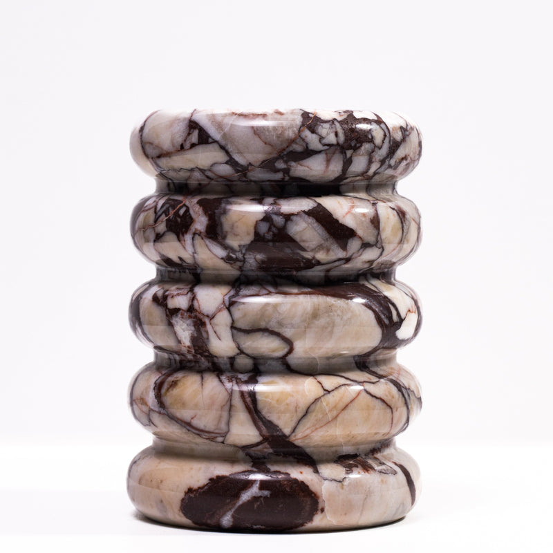 Marble Layered Decorative Vase - Breccia