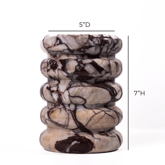 Marble Layered Decorative Vase - Breccia