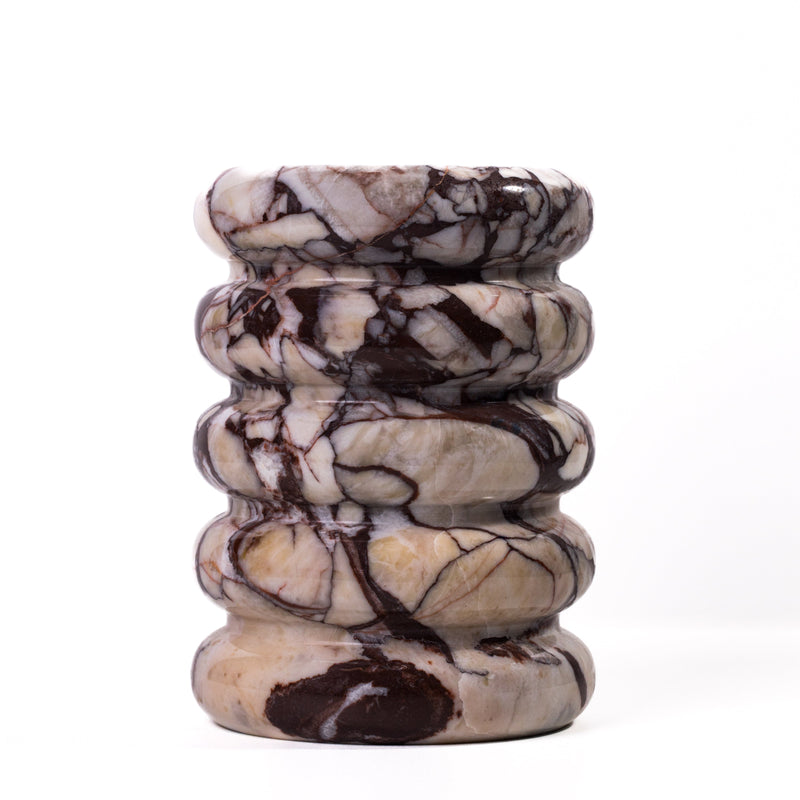 Marble Layered Decorative Vase - Breccia