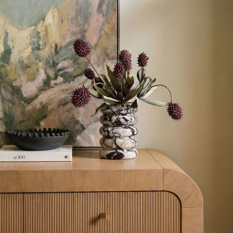 Marble Layered Decorative Vase - Breccia