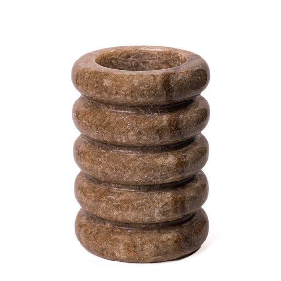 Marble Layered Decorative Vase - Brown