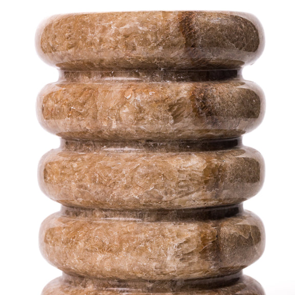 Marble Layered Decorative Vase - Brown