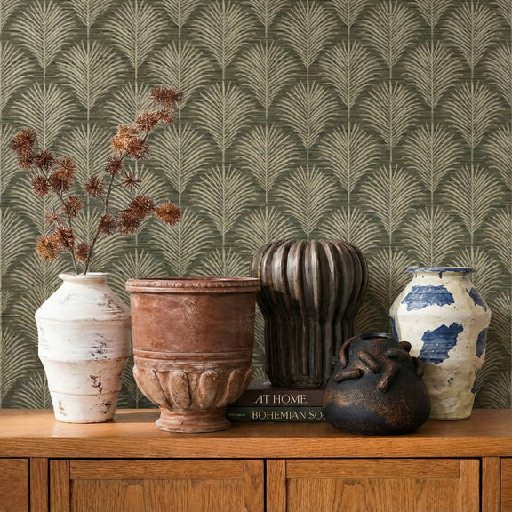 Visha Scalloped Distressed Cream Terracotta Decorative Vase