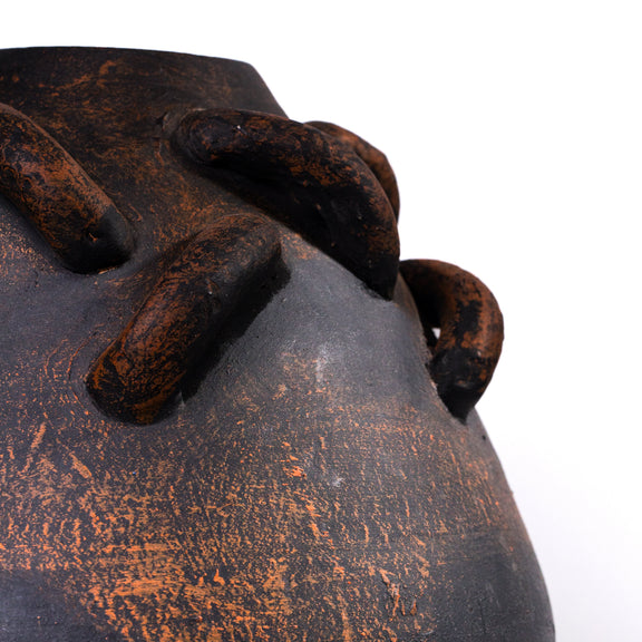 Visha Roped Dark Terracotta Decorative Vase