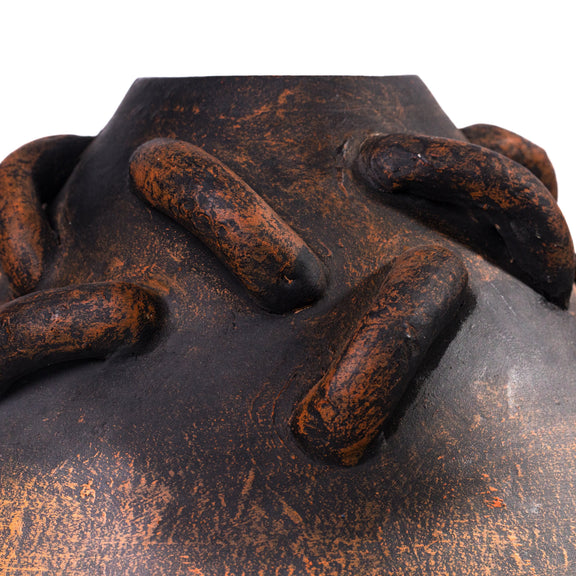 Visha Roped Dark Terracotta Decorative Vase