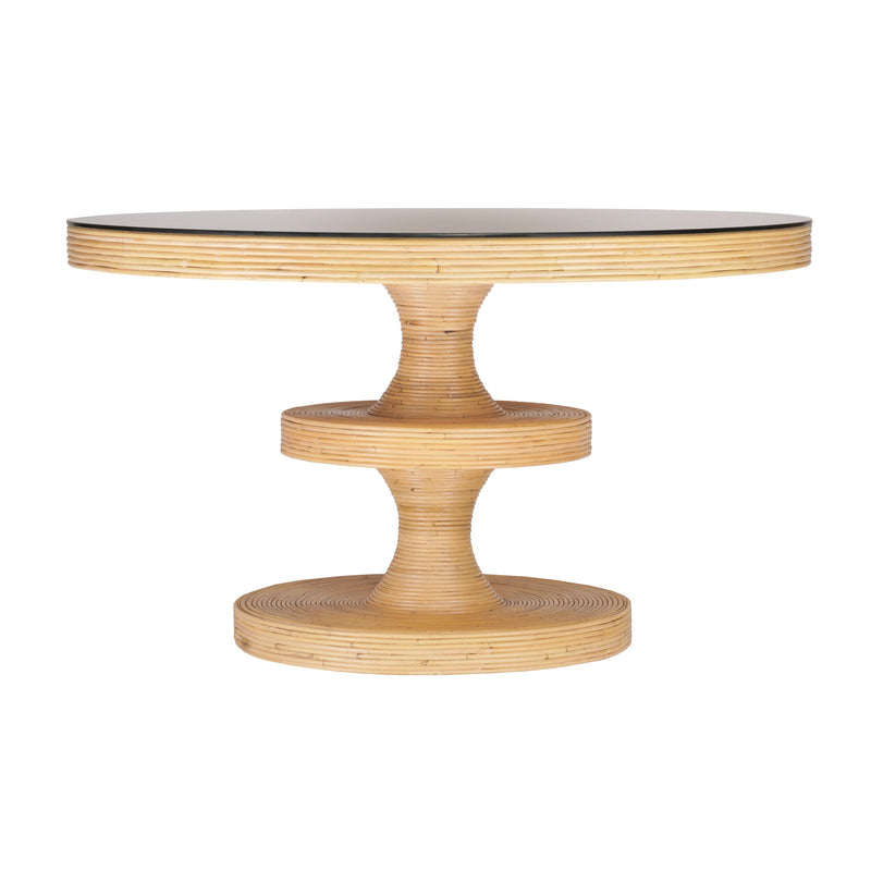 Apollonia 51" Natural Rattan Round Dining Table