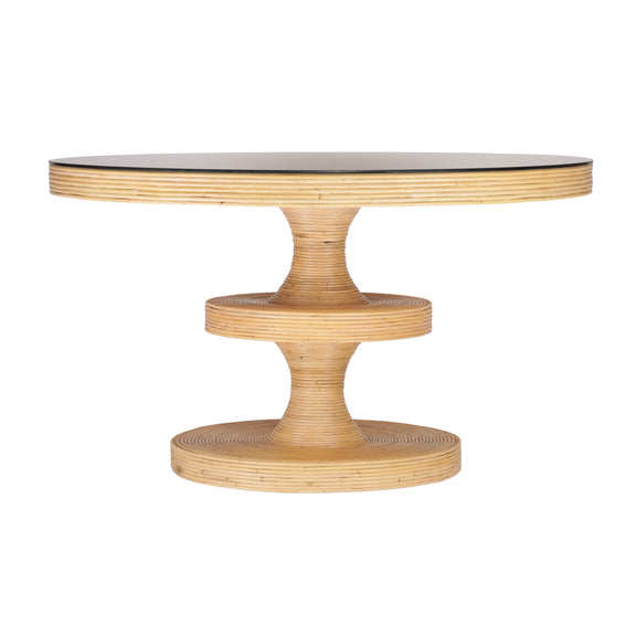 Apollonia 51" Natural Rattan Round Dining Table