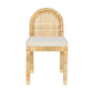 Amara Cream Linen Arched Dining Chair