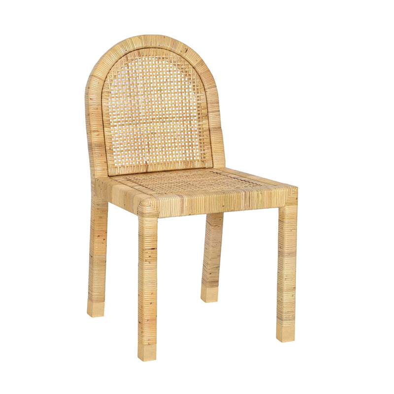 Amara Cream Linen Arched Dining Chair