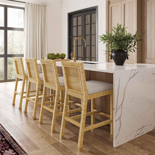 Amara Cream Linen Counter Stool