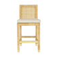 Amara Cream Linen Counter Stool