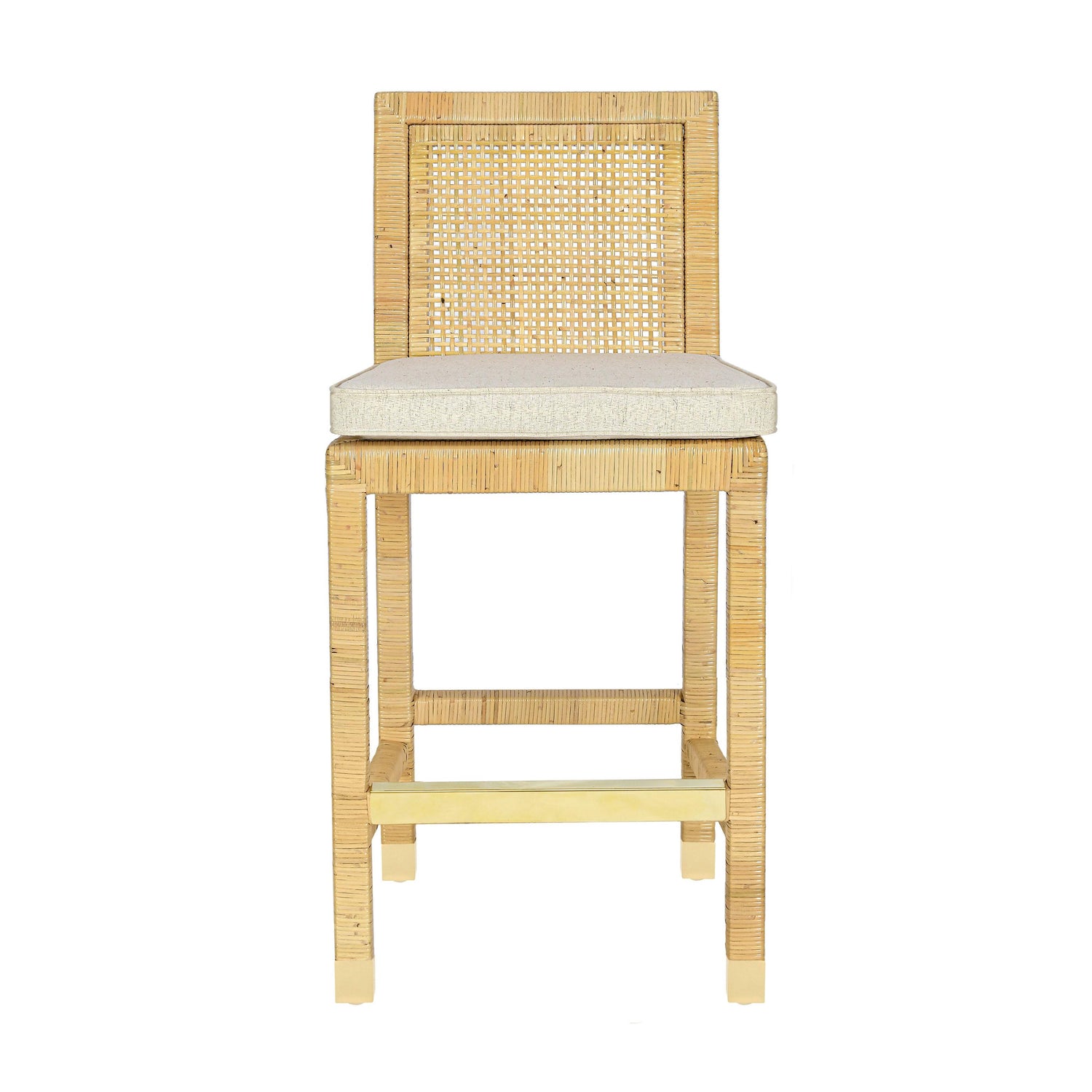 Amara Cream Linen Counter Stool