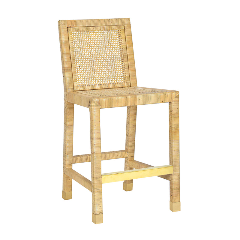 Amara Cream Linen Counter Stool