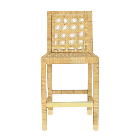 Amara Cream Linen Counter Stool