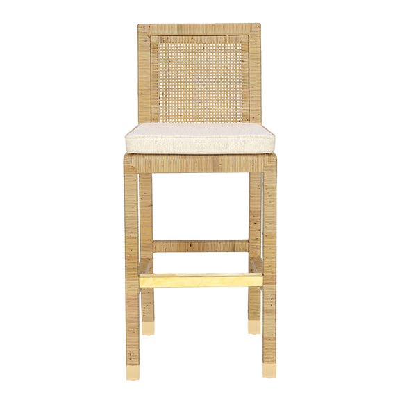 Amara Cream Linen Barstool