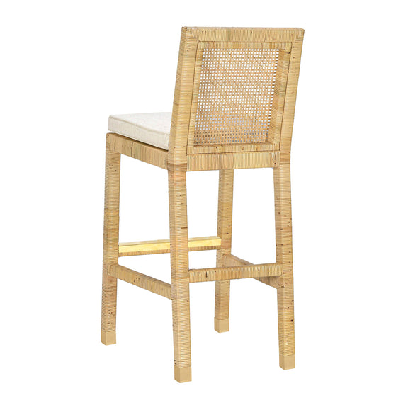 Amara Cream Linen Barstool