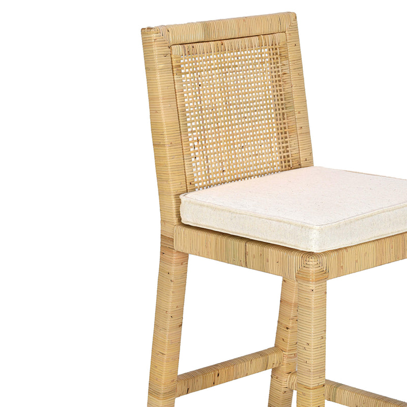 Amara Cream Linen Barstool