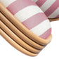 Dorine Striped Performance Linen &amp; Rattan Dining Chair - Cherry
