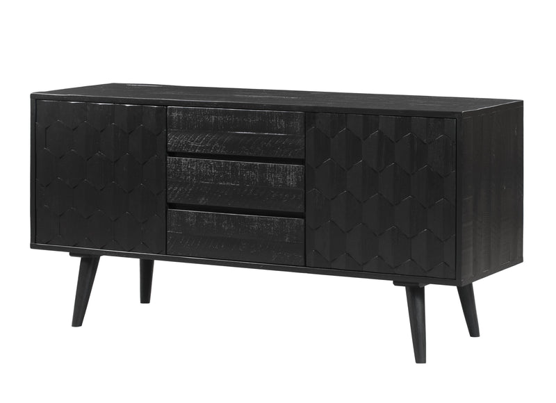 Valentina 59" Black Acacia Buffet