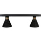 Rishi Black Rope Oval Table