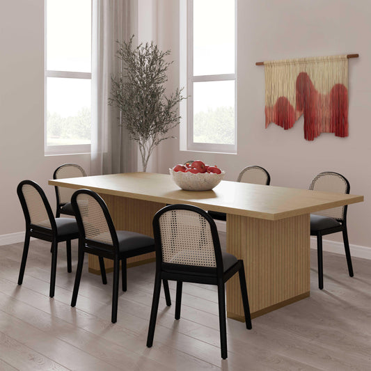 Chelsea Natural Oak Wood 96 inch Rectangular Dining Table