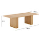 Chelsea Natural Oak Wood 96 inch Rectangular Dining Table