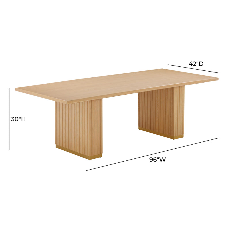 Chelsea Natural Oak Wood 96 inch Rectangular Dining Table
