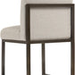 Haute Beige Linen Chair in Brass