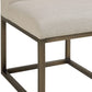 Haute Beige Linen Chair in Brass