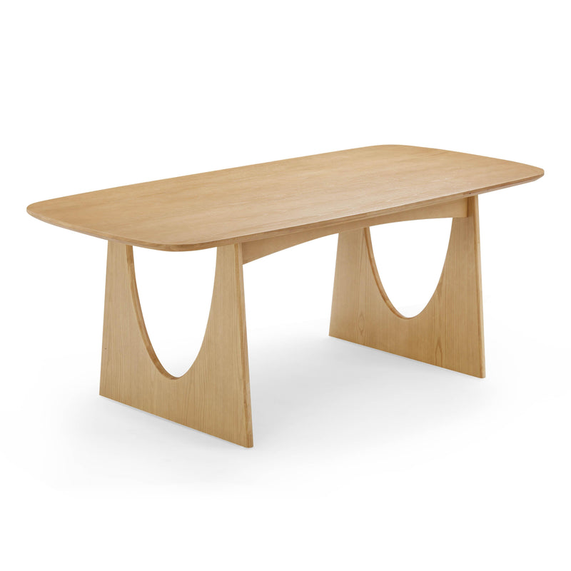 Cybill Natural Ash Rectangular Dining Table (79"-94") - 79"