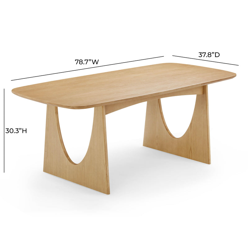 Cybill Natural Ash Rectangular Dining Table (79"-94") - 79"