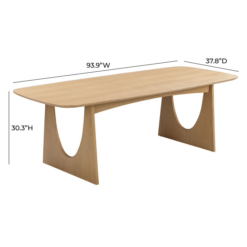 Cybill Natural Ash Rectangular Dining Table (79"-94") - 94"