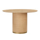 Akiba 47" Natural Ash &amp; Rattan Round Dining Table