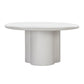 Elika White Faux Plaster Round Dining Table