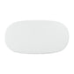 Elika White Faux Plaster Oval Dining Table