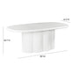 Elika White Faux Plaster Oval Dining Table