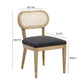 Cosette Black Performance Linen Dining Chair