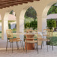 Cynthia Travertine Concrete Indoor / Outdoor 54 inch Round Dining Table
