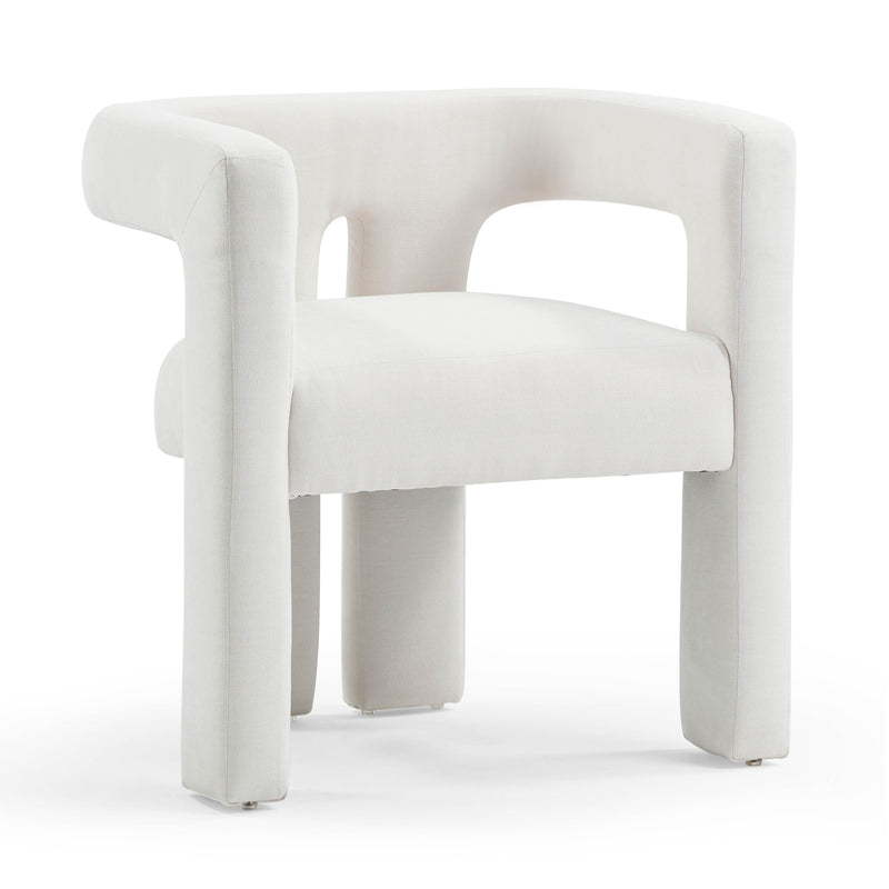 Sloane Bone White Recycled Fabric Chair