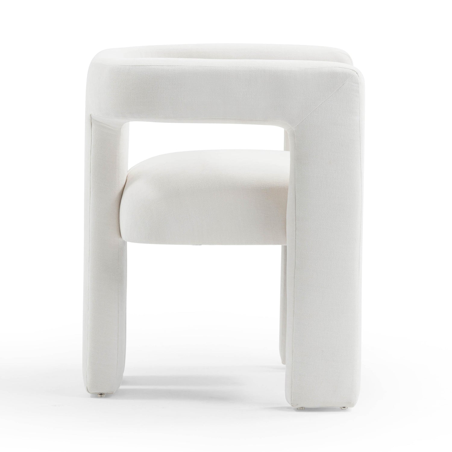Sloane Bone White Recycled Fabric Chair