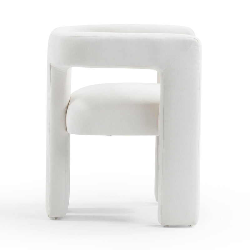 Sloane Bone White Recycled Fabric Chair