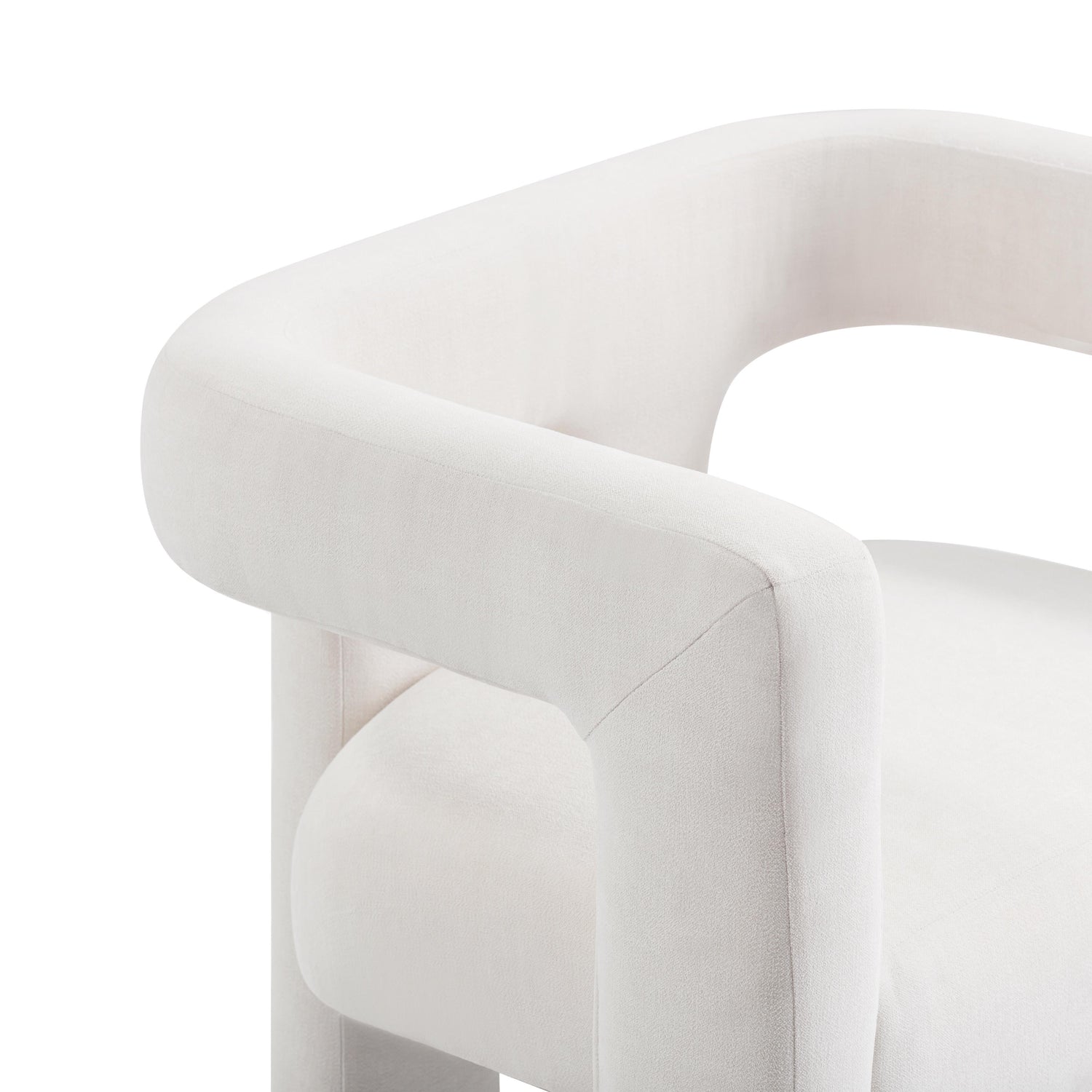 Sloane Bone White Recycled Fabric Chair
