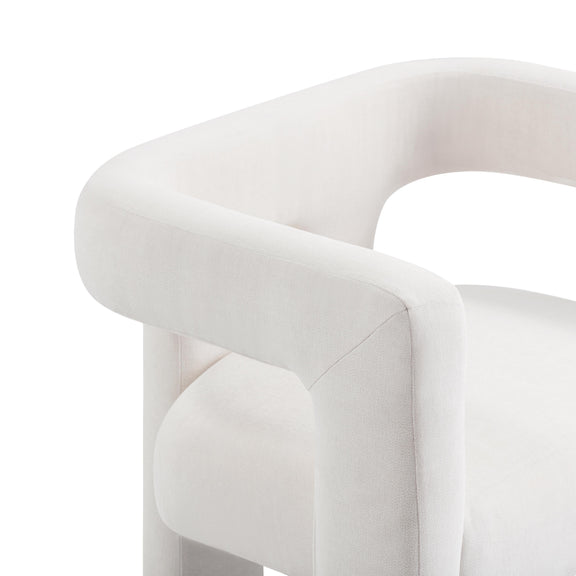 Sloane Bone White Recycled Fabric Chair