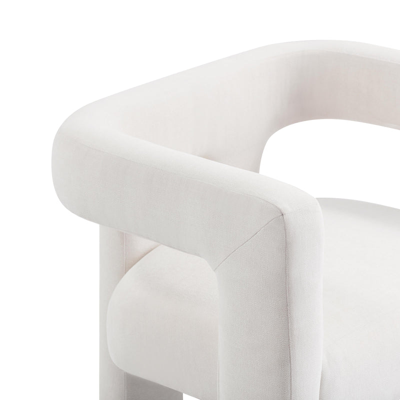 Sloane Bone White Recycled Fabric Chair